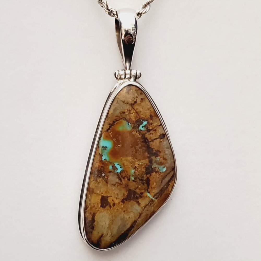 Authentic Persian Turquoise Necklace/925 Sterling.